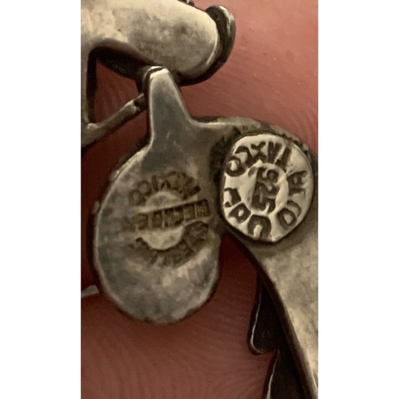 Margot de Taxco Sterling Silver 925 Mexico Necklace and Screw Earring Set 1950's - Picture 15 of 16